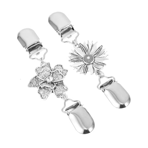 Beavorty 2 Stück Vintage Schal Clips Dekorative Broschen für Damen Vielseitig Einsetzbare Pullover und Schal Schnallen Elegantes Design für Kleidung und Accessoires von Beavorty