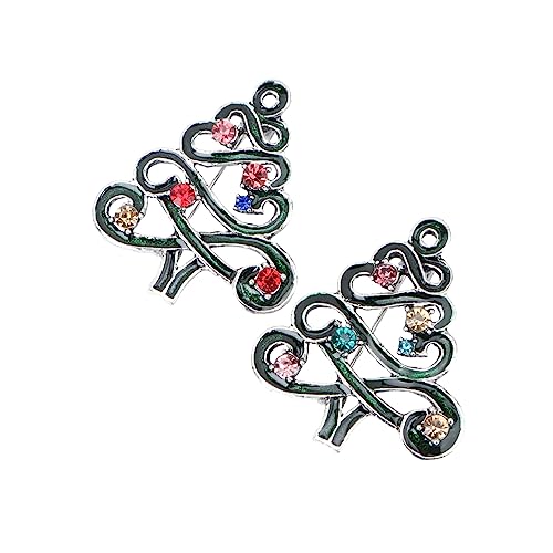 Beavorty 2 Stück Weihnachtliche Anstecknadel Legierung Brosche mit Weihnachtsbaum Design Brustbrosche für Festliche Kleidung Schmuck für Weihnachtsfeier und Kostümaccessoire von Beavorty