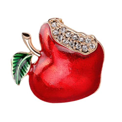 Beavorty 2 Stück Weihnachtliche Broschen Langlebiger Festliche Apfel Motive mit Funkelnden Strasssteinen Party Broschen für Kleidung Taschen und Jacken Einzigartiges Design für Weihnachten von Beavorty