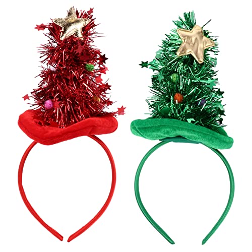 Beavorty 2 Stücke Weihnachten Baum Stirnband Samt und Satin Dekorative Haar Verschluss Weihnachten Baum Stirnband Ohne Licht Beavorty 2 Stücke Weihnachten Baum Stirnband Samt und Satin Dekorative Haar Verschluss Weihnachten Baum Stirnband Ohne Licht von Beavorty