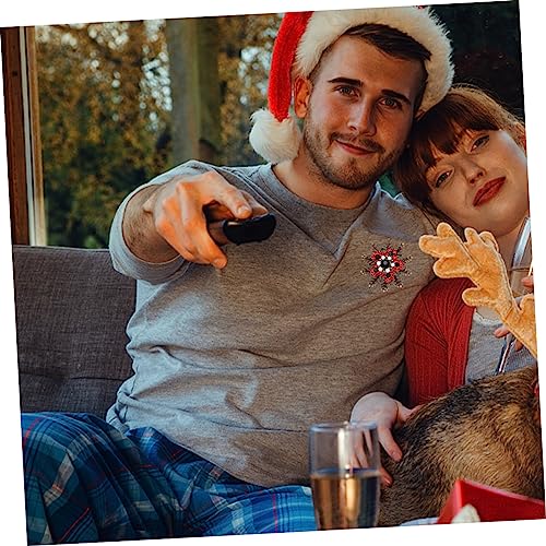 Beavorty 2 Stück Weihnachtsbrosche Schneeflocke Retro Anstecknadel mit Strass Damenfest Schmuck für Weihnachtsfeier Kleidung Schal Tasche Accessoire von Beavorty