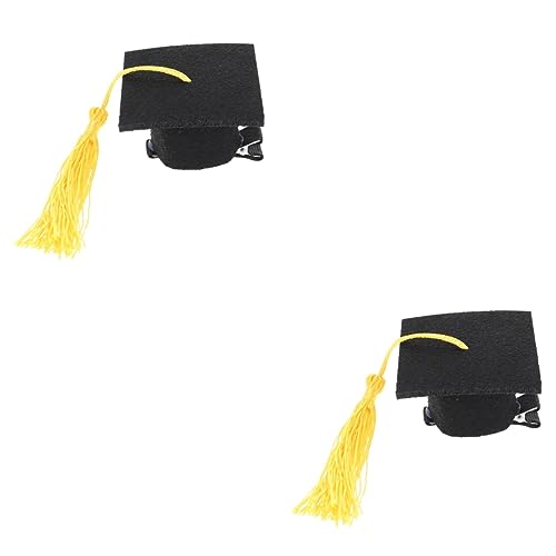 Beavorty 2 Stk Mini Abschluss Frauen Haarnadeln Graduierung Haarspange Graduierung Haarschmuck Graduierung Hut Haarspange Doktorhut Haarnadel Haarspangen Stirnband Erwachsener Kind von Beavorty