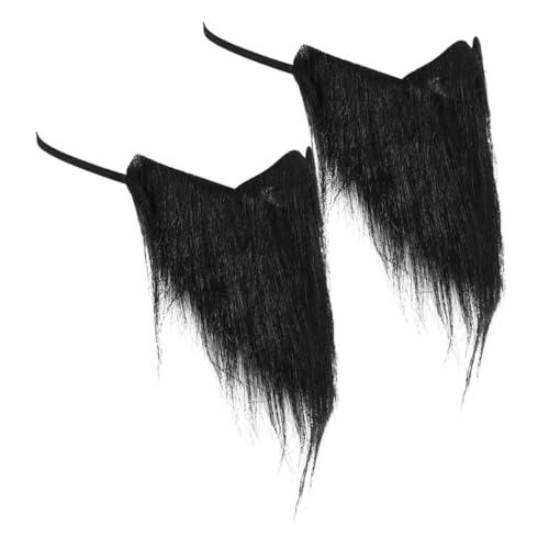 Beavorty 2 Stücke Ein Lustiger Falscher Bart Partybart Künstliche Schnurrbärte Kostümzubehör Falscher Bart Und Schnurrbart Halloween-party-bart Kostümbärte Für Erwachsene Plüschtuch Black von Beavorty