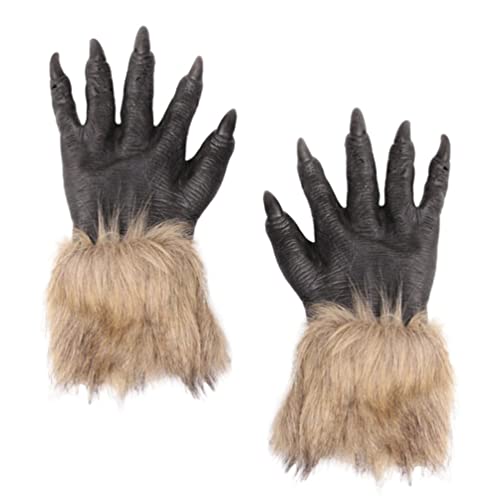 Beavorty 2 Stücke Halloween Wolf Handschuhe Wolf Pfote Cosplay Handschuhe Schreckliche Hände Monster Kostüm Liefert von Beavorty