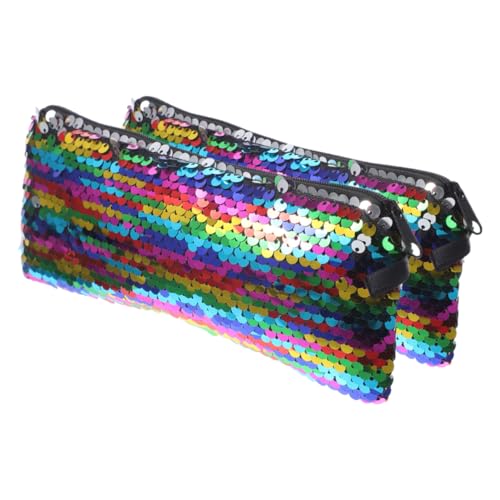 Beavorty 2stücke Kleine Kosmetiktasche Mit Pailletten Reise-Aufbewahrungstasche Für Damen Make-up-Organizer Für Lippenstift Und Toilettenartikel Tragbar Und Praktisch von Beavorty