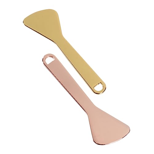 Beavorty 2stücke Beauty-scoop Gesichtscreme-löffel Augencreme-löffel Gesichtsmassagegerät Make-up-tool Gold Roségold Aus Hochwertigem Material Nicht Leicht Zu Schlichtes Design von Beavorty