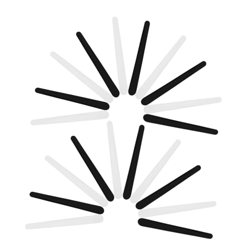 Beavorty 20 Stück 10,8cm Kosmetikspatel Für Gesichtsmaske Make up Spatel Aus Kunststoff Zum Mischen Und Auftragen Von Cremes Für Frauen Und Männer in Weiß Und Schwarz von Beavorty