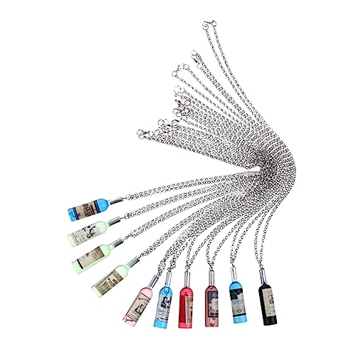 Beavorty 20stücke Weinflaschenkettchenanhänger Aus Kunstharz Gemischte Farben Für Damen-halsketten Als Schmuckanhänger Für Verlobung Jahrestag Und Andere Anlässe von Beavorty