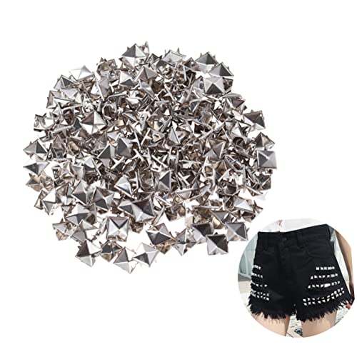 Beavorty 200Stücke Quadratische Metallnieten für DIY Punk Kleidung Schuhe Gürtel Silberne Dekorationselemente für Kreatives Handwerk und Stilgestaltung von Beavorty