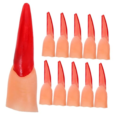 Beavorty 20st Fingerlinge Halloween-kostüme Für Männer Fingerspitze Pfeilklaue Maskerade Fingernägel Cosplay-partyzubehör Gefälschte Hexennägel Für Krallenpfote Kurz Plastik Die Mann von Beavorty