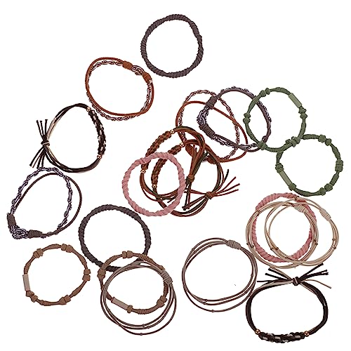 Beavorty 20st Armbänder Mit Haargummis Armband-haargummis Haargummis Mit Gummizug Böhmisches Haargummi-armband Haarringe Haarhalter Mädchen Gummiband Flechten Kopfbedeckung von Beavorty