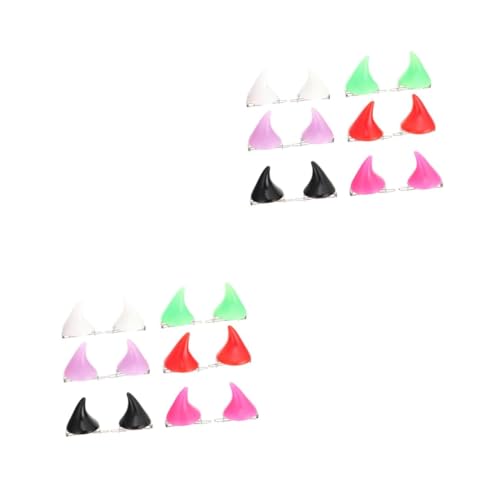Beavorty 24 Stck. Teiliges Teufelshorn Haarspangen Farben Langlebige Halloween Haarclips als Partyzubehör und Fotorequisite Praktische und Robuste Dämonen Haarnadeln für Damen und Herren von Beavorty