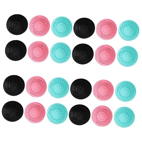 Beavorty 24 Stk Peeling-Pad Kissen sauber bürsten Make-up-Pinsel aus Silikon Make-up Pinsel Bürstenreinigungswerkzeug Beauty-Tool- Kosmetik Waschmittel Waschmaschine Wäscher von Beavorty