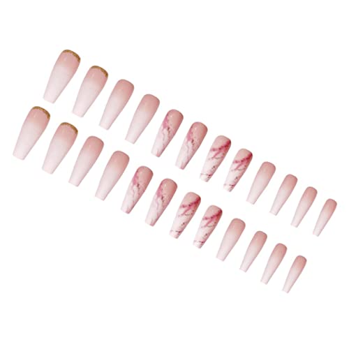 Beavorty 24 Stücke Patch Uñas Postizas Decoradas Fale Nägel Acryl Drücken Auf Nägeln Französische Nagelabdeckungen Drücken Auf Gefälschte Nägel Nägel Voll Abdeckung Maniküre Zubehör von Beavorty