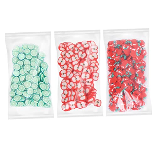 Beavorty 2400 Stück 12 Fruchtschleim Geschnittenes Nail Art Zubehör Diy-maniküre-aufkleber Selbstklebender Nagelsticker Nail-art-scheiben Fruchtzauber Dekoratives Blatt Polymer-ton 3d von Beavorty