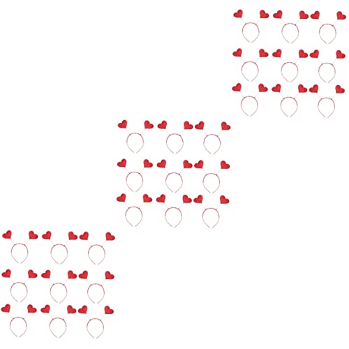 Beavorty 27 Stk Rotes Herz-stirnband Valentinstag-stirnbänder Für Frauen Glitzer-herz-stirnband Herzkopf Bopper Valentine Herz Stirnband Roter Kopf Bopper Pailletten Plastik Kind Blitz von Beavorty