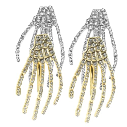 Beavorty 28 Stk Totenkopf-Haarspange halloween haarspangen haarspange halloween Schädel-Haarspangen für Frauen Skelett Zubehör Haarklammer Tiara Haarspangen in Skeletthandform Haarschmuck von Beavorty