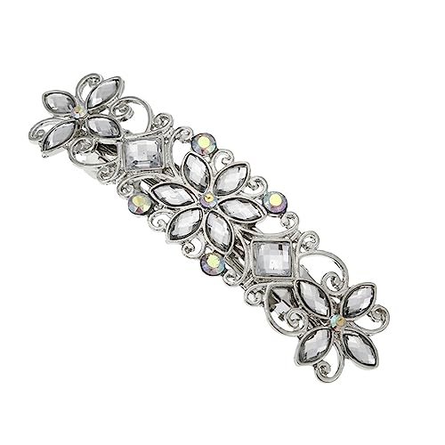 Beavorty 2St Haarspange mit Strass Frauen-Haarnadel Frühlingshaarspangen haarschmuck Haarklammer Frauen Haarspange Strass-Blumen-Haarspange Anmut Kopfbedeckung Entenschnabel-Clip Fräulein von Beavorty