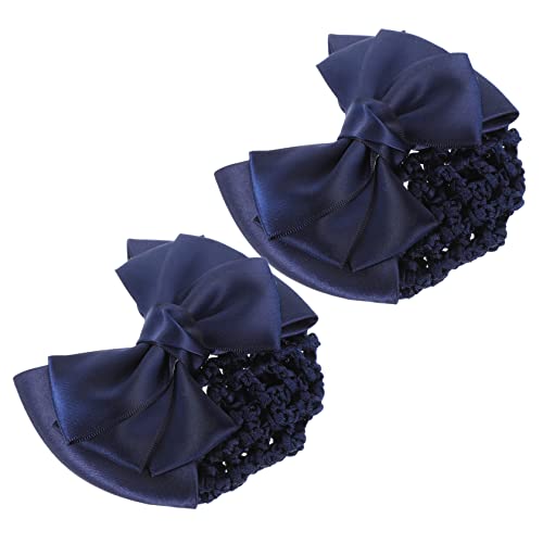 Beavorty 2 Stücke Frauen Haar Dutt Abdeckung Netz Mit Bowknot Haarnetz Für Hostess Kellnerin von Beavorty