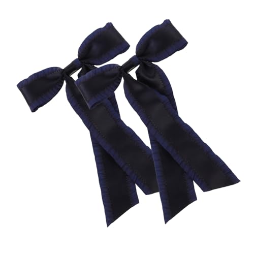 Beavorty 2stücke Dunkelblaue Haarschleifenclips Mit Schleife Für Mädchen Haarklammern Süße Haar-accessoires Für Damen Dunkelblaue Haarschleifen Haarspangen von Beavorty