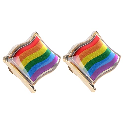 Beavorty 2 Stück Regenbogen Broschen Metall Anstecker für Lgbt Pride Entzückende Brustnadeln für Kleidung Taschen und Accessoires von Beavorty