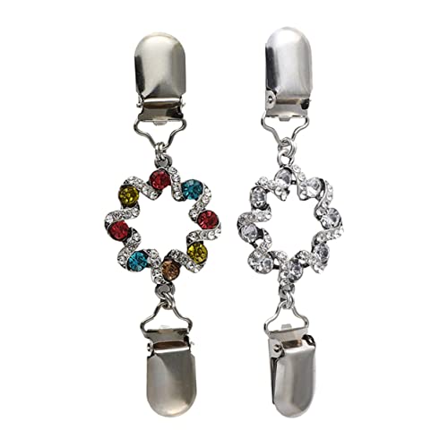 Beavorty 2Stücke Seidenschalschnalle mit Perlenbrosche Stilvoller Brosche für Verschiedene Outfits Hochwertige Legierung Langlebiges Design für Schals Cardigans von Beavorty