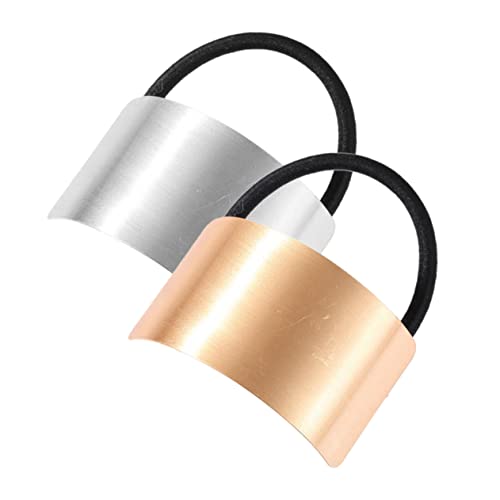 Beavorty Elegante Haargummis Aus Legierung Im 2er-pack Pferdeschwanzhalter Für Frauen Und Mädchen Dehnbares Metallhaar Modische Haarseile Für Jederzeit von Beavorty