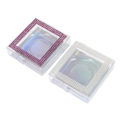Beavorty 2 Stück Wimpern Aufbewahrungsbox Transparente Kunststoff Wimpern Organizer mit Strass Leicht und Tragbar für Kosmetiktasche Beavorty 2 Stück Wimpern Aufbewahrungsbox Transparente Kunststoff Wimpern Organizer mit Strass Leicht und Tragbar für Kosmetiktasche von Beavorty