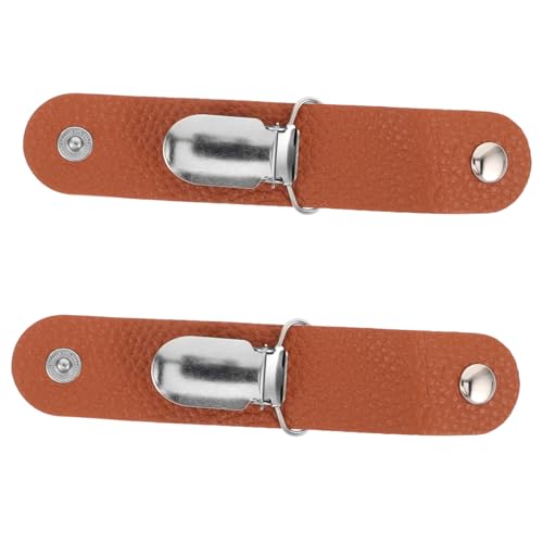 Beavorty 2 Stück Reisehut-clip Gepäck-huthalter Für Koffer Rucksack Für Männer Tragbarer Taschenclip Pu-leder Modisches Minimalistisches Design von Beavorty