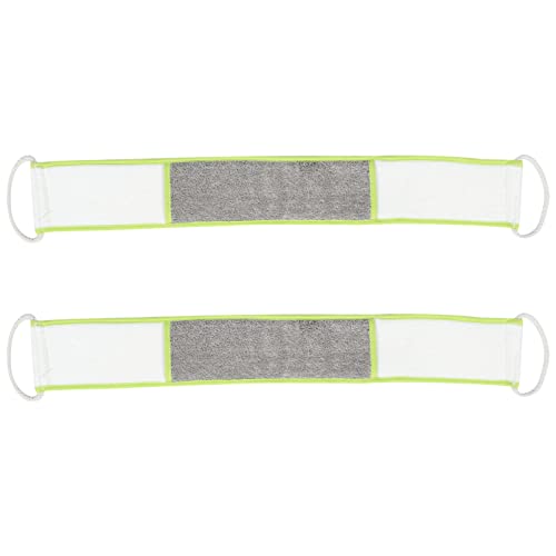 Beavorty 2stücke Badetücher Mit Peeling-schrubber Rückenreinigungstücher Doppelte Verwendung Lange Streifen Dusche Handtuch Sanfte Hautpflege von Beavorty