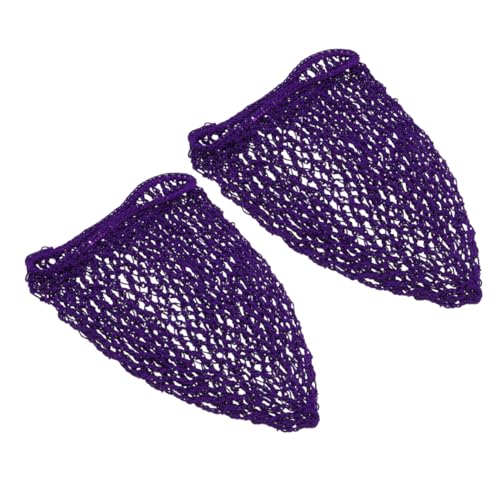 Beavorty 2st Haarnetz Pinzette Löffel Frauen Brosche Universelle Nasenpads Stillkamm Haarfärbekappe Duschkappe Brosche Geflochtene Korbzwiebeln Frau Kamm Violett Polyester von Beavorty