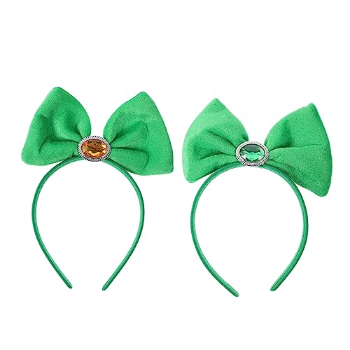 Beavorty 2st Irisches Stirnband Kopfschmuck Aus Kristall Kobold Stirnband Patricks Day Stirnband St Patrick Stirnband Party Head Bopper Grüne Haarbänder Weihnachten Requisiten Mädchen von Beavorty