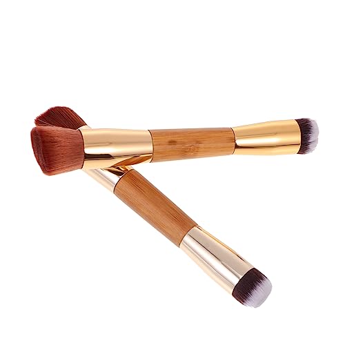 Beavorty 2st Puderpinsel Blending Pinsel Mischpinsel-make-up Concealer Pinsel Wimpern Verlängerung Liefert Augenbraue Pinsel Textmarker Doppelkopf Wellpappe Aus Seiden-nylon-wolle von Beavorty