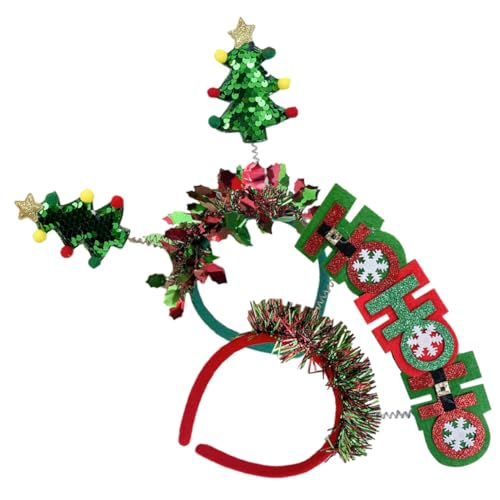 Beavorty 2 Stücke Weihnachten Stirnbänder Festival Haarband Weihnachten Party Haarband Weihnachten Haar Zubehör von Beavorty