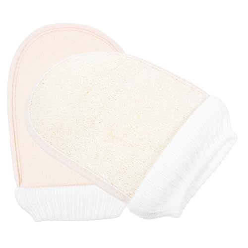 Beavorty 2stücke Körperpeelinghandschuh Aus Luffa Für Männer Und Frauen Zum Entfernen Abgestorbener Hautzellen Badehandschuh Mit Elastischem Armband Für Spa Und Duschpeeling von Beavorty