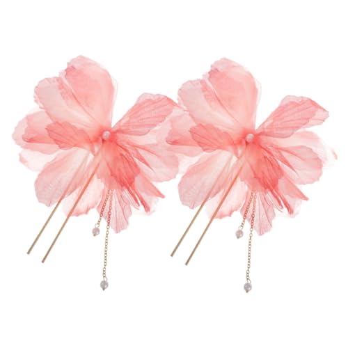 Beavorty 2stücke Blume Haar Pins Mit Blume Quaste Haar Clip Für Frauen Hochzeit Kopfschmuck von Beavorty
