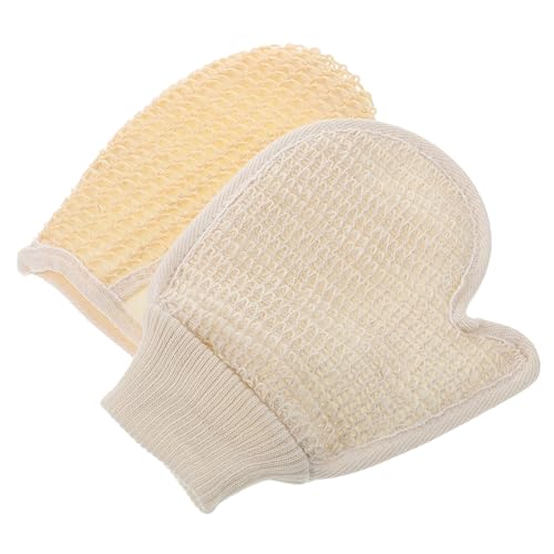 Beavorty 2stücke Duschhandschuh Sisal Peeling Für Damen Herren Badehandschuhe Körperpeeling Waschhandschuh Badeutensilien Peelinghandschuhe Für Bad Dusche Tiefenreinigung Badepeeling von Beavorty