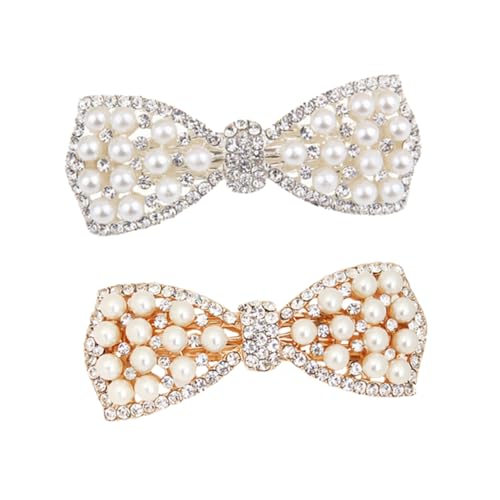 Beavorty 2stücke Strass-haarnadel Mit Schleife Perlen-design Mädchen Party Und Alltag Geeignet Zum Stylen Von Haar Und von Beavorty