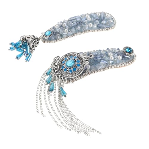 Beavorty 2stücke Strass-haarspangen Für Damen Mit Quaste Und Kunstperle Ethnisch Exotisches Haar-accessoire Glitzernd Für Hochzeiten Partys Und Events Langlebig Und Lichtbeständig von Beavorty