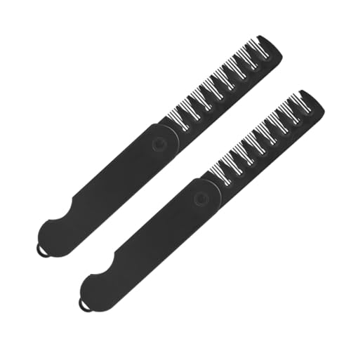 Beavorty 2 Stück Tragbarer Klappkamm Für Männer Und Frauen Breiter Und Feiner Zahn Kompakt Leicht Für Reisen Haarkamm Für Tägliche Pflege Unisex Haarstyling Tools von Beavorty