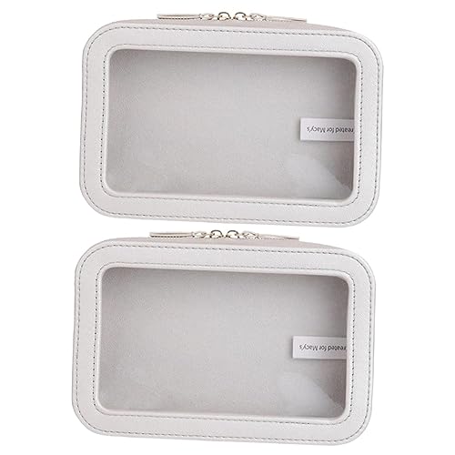 Beavorty 2stücke Transparente Pu Kosmetiktasche Für Damen Tragbare Toiletten Und Make-up-aufbewahrung Für Reisen Und Einfach Zu Öffnen Für Wichtigen Utensilien Beavorty 2stücke Transparente Pu Kosmetiktasche Für Damen Tragbare Toiletten Und Make-up-aufbewahrung Für Reisen Und Einfach Zu Öffnen Für Wichtigen Utensilien von Beavorty