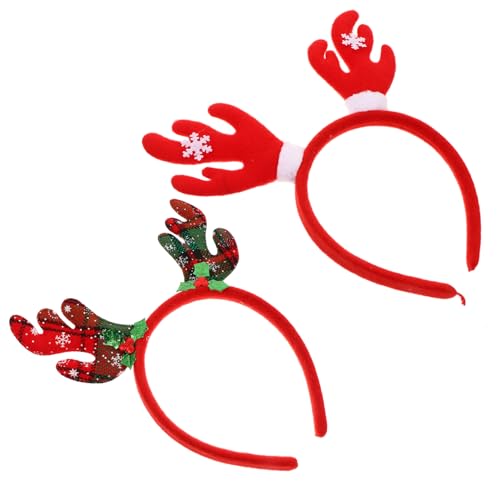 Beavorty 2stücke Weihnachten Geweih Haarband Mit Pailletten Für Junge Mädchen Weihnachts-kopfbedeckung Haar-accessoires Für Winter-feiertage von Beavorty