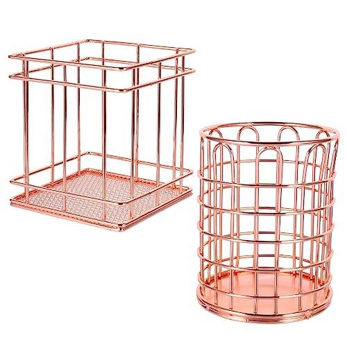 Beavorty 2stücke Schmiedeeisen Pinselhalter Für Make-up Organizer Aus Metall Mit Goldenen Rosen Behälter Für Schreibtischaccessoires Eimer Für Make-up-pinsel Beavorty 2stücke Schmiedeeisen Pinselhalter Für Make-up Organizer Aus Metall Mit Goldenen Rosen Behälter Für Schreibtischaccessoires Eimer Für Make-up-pinsel von Beavorty
