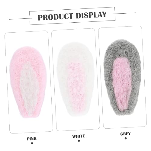 Beavorty 3 Paare DIY Wollfilz Hasenohren Haarband Zubehör Handgefertigt Langlebig Buntes Accessoire für Haar Kostüm Puppendeko und Kreative Bastelideen von Beavorty