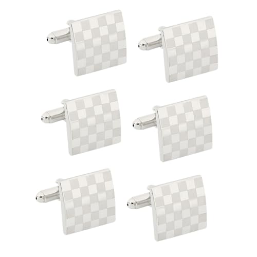 Beavorty 3 Paare Herren Manschettenknöpfe Klassisch für Hochzeit Business Langlebig Einfach zu Verwenden Perfektes Accessoire für Modebewussten Mann von Beavorty