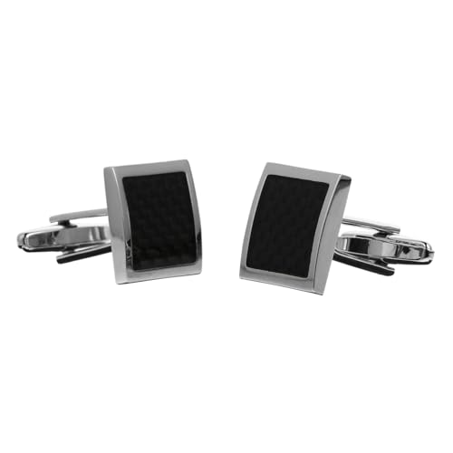 Beavorty 3 Paare Herren Manschettenknöpfe im Französischen Stil Quadratische Form Silberne Cufflinks für Hochzeiten Partys und Formelle Anlässe von Beavorty