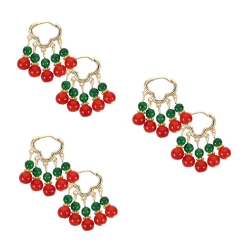 Beavorty 3 Paare Luxuriöse Perlenohrringe im Chinesischen Palaststil Leichte Bequeme Dangle Ohrringe mit Vintage Dekorative Statement Accessoires für Traditionelle und Moderne Damenoutfits von Beavorty