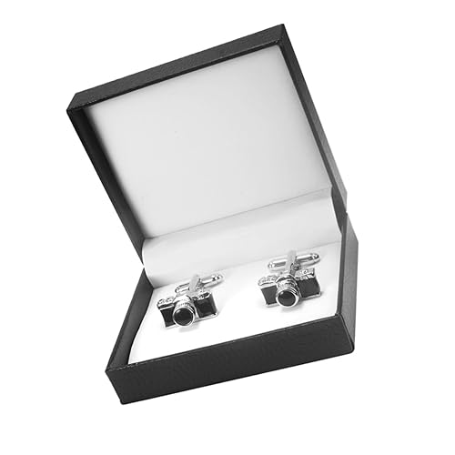 Beavorty 3 Paare Manschettenknöpfe Herren im Kameradesign Stilvolle Cufflinks mit Box für Hochzeiten Business und Formelle Anlässe Hochwertige Verarbeitung und Langlebiges Material von Beavorty