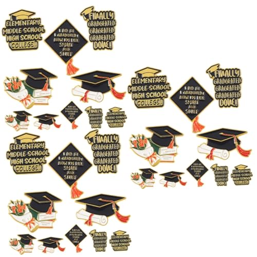 Beavorty 3 Sätze Bachelor Cap Brosche Revers Grad Abzeichen Kleine Pride Anstecknadel Anstecknadeln Broschen Dekoration Hutnadel Ornament Damengeschenke Revers 10 Stück * 3 von Beavorty