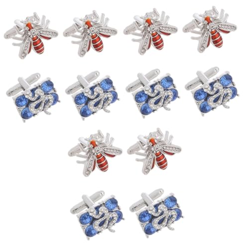 Beavorty 3 Sätze Bienen-manschettenknöpfe Anzug-manschettenknöpfe Für Männer Herrenschmuck Männer Schmuck Hemdmanschettenknöpfe Geschäftszubehör Strasssteine 2 Paare * 3 von Beavorty
